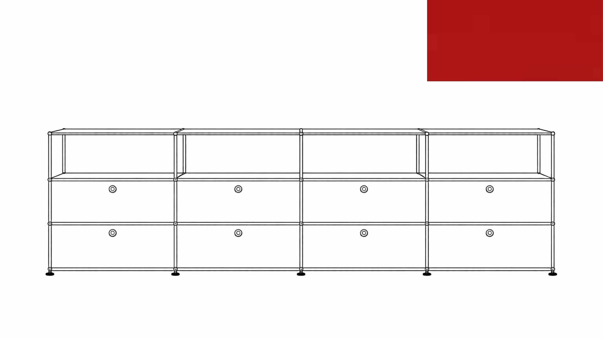 USM Haller G2AF File Credenza