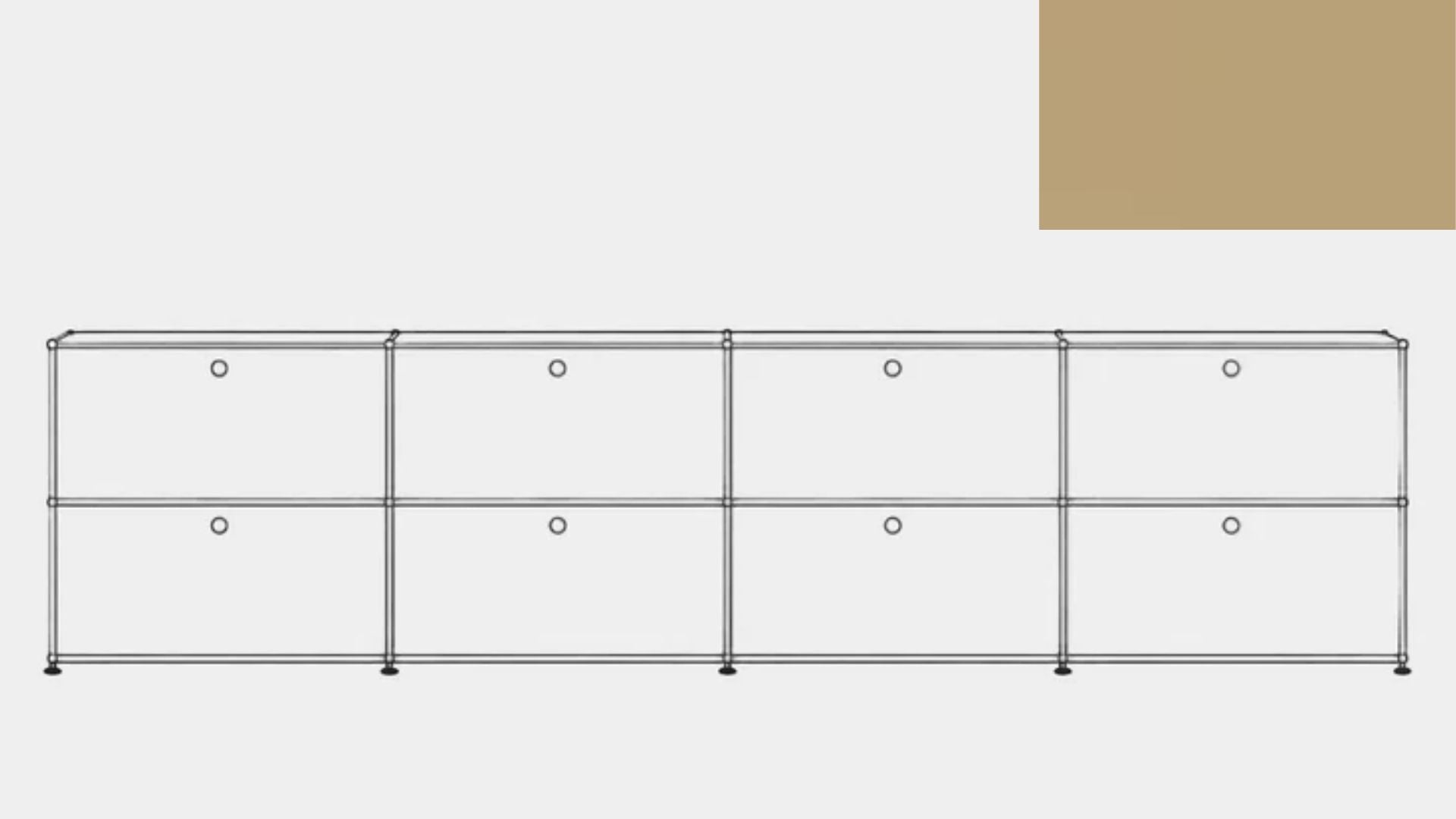USM Haller E2F Double File Credenza