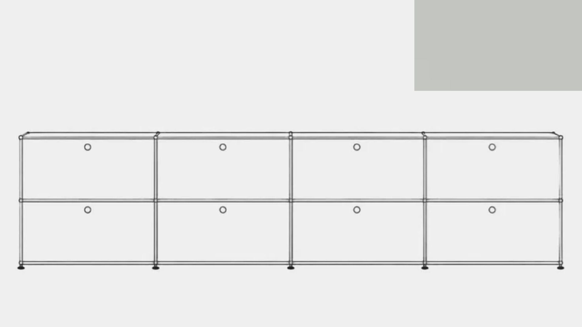 USM Haller E2F Double File Credenza