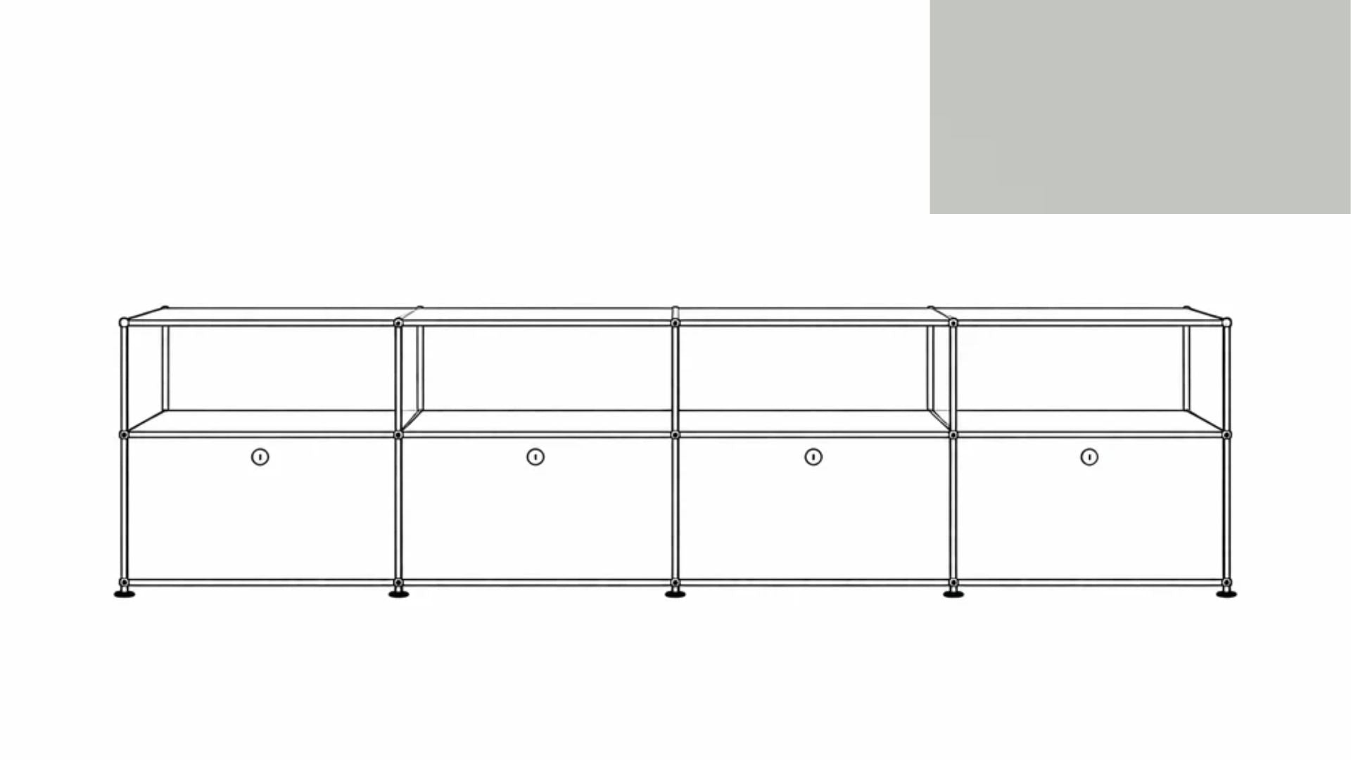USM Haller C2AF File Credenza