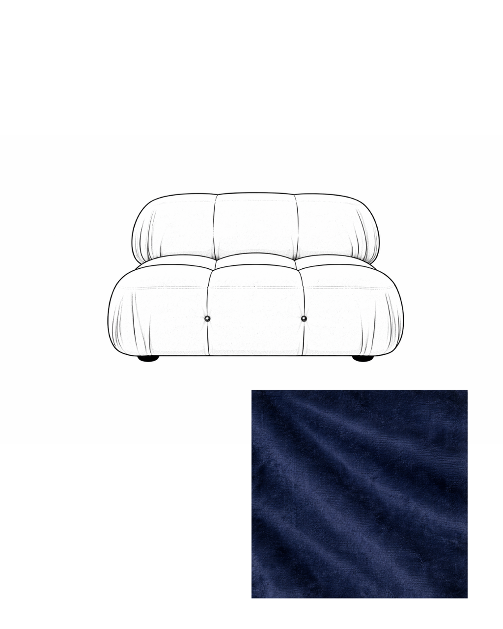 Mario Bellini Velvet Lounge Chair
