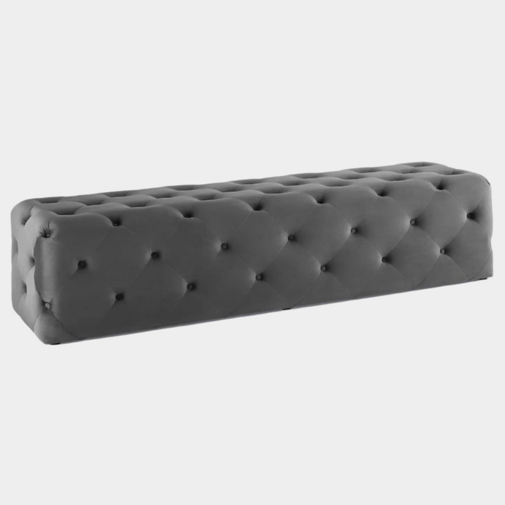 Amour 72" Tufted Button Entryway Performance Velvet Bench