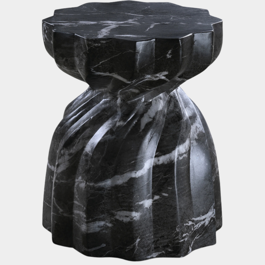 Caserta Marble Finish Indoor / Outdoor Concrete End Table