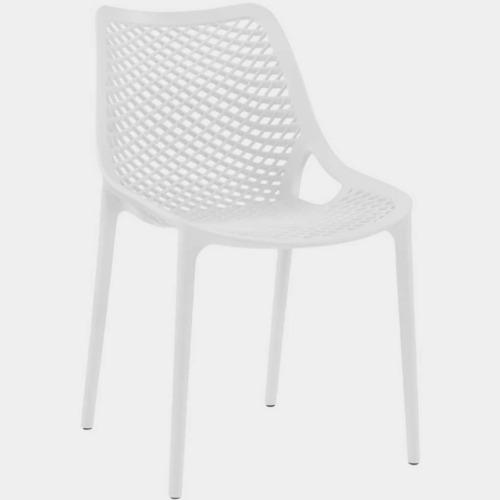 Mykonos Plastic Outdoor Patio Dining Chair - Set of 4