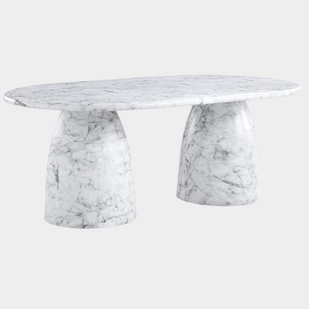 Cosenza Marble Finish Indoor / Outdoor Concrete Dining Table