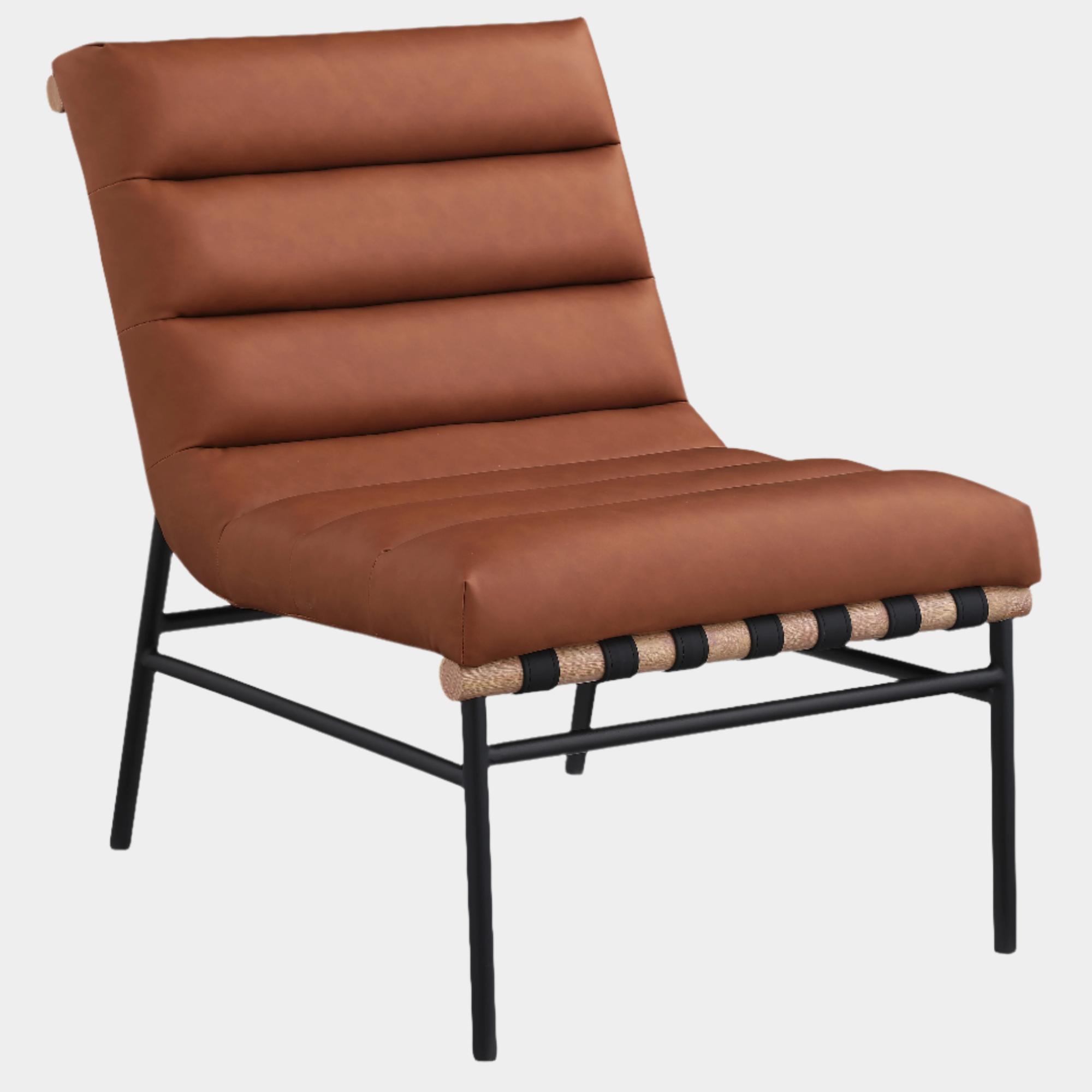 Burke Vegan Leather Upholstered Accent Chair