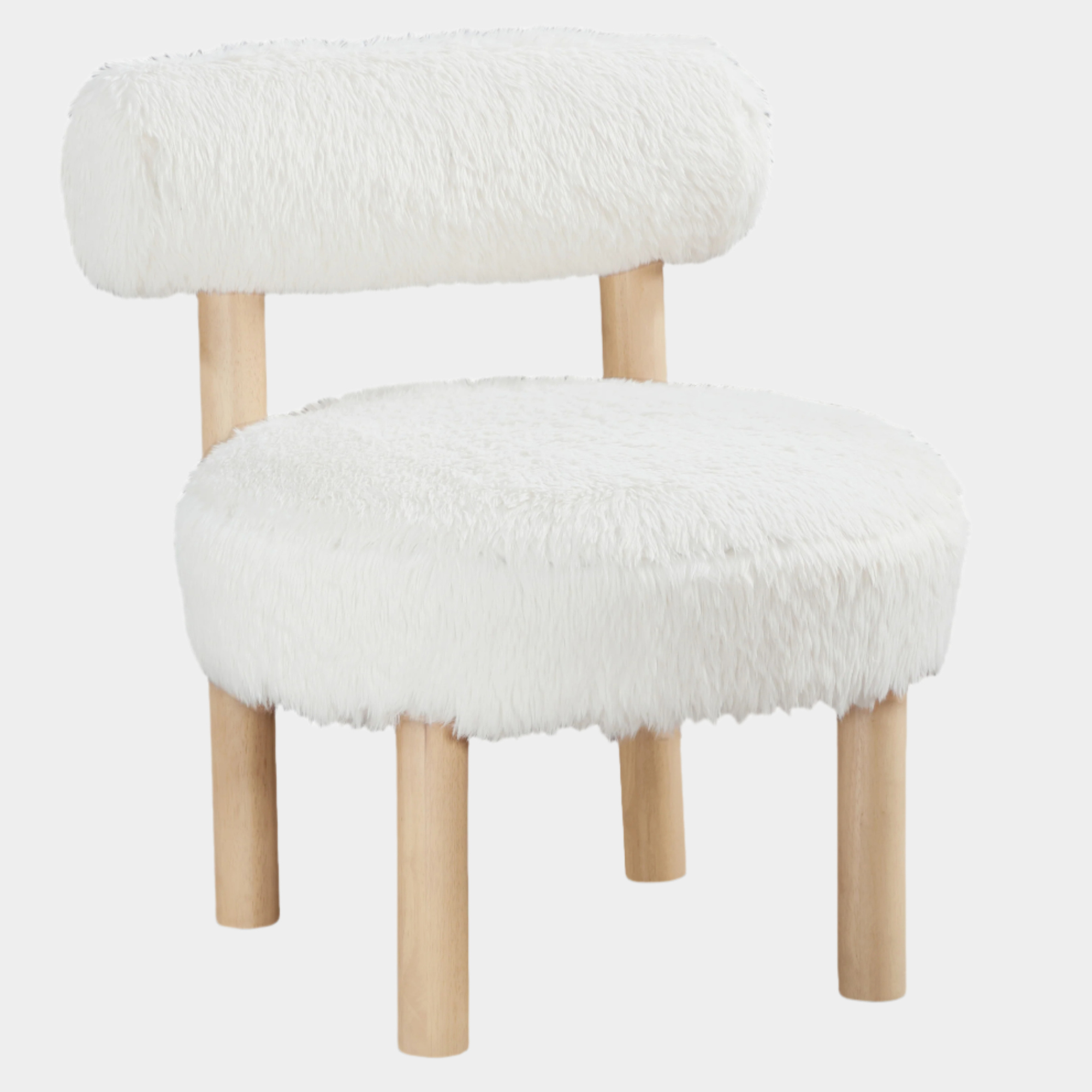 Ambre Vegan Shearling Fabric Upholstered Accent Chair