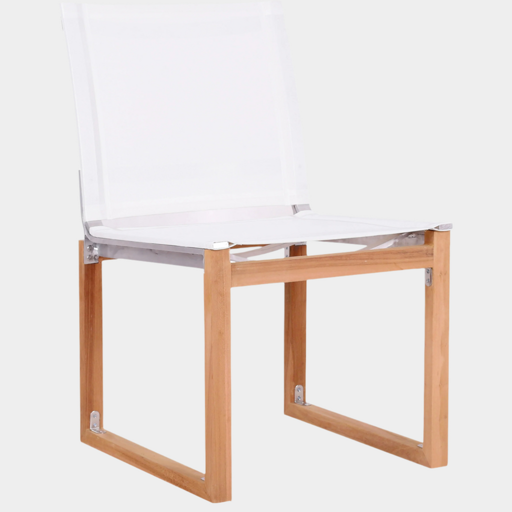 Tulum Water Resistant Mesh Fabric Outdoor Patio Dining Side Chair