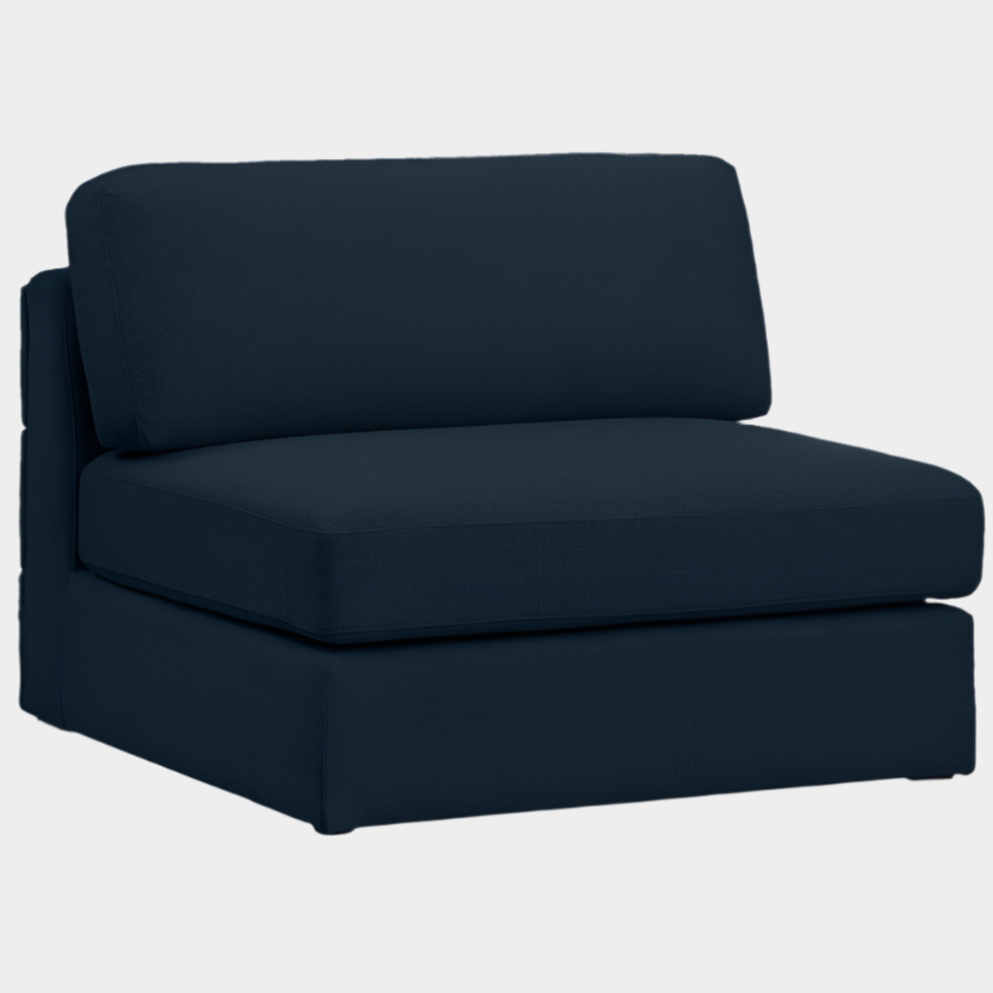 Beckham Linen Textured Fabric Upholstered Armless Modular Chair