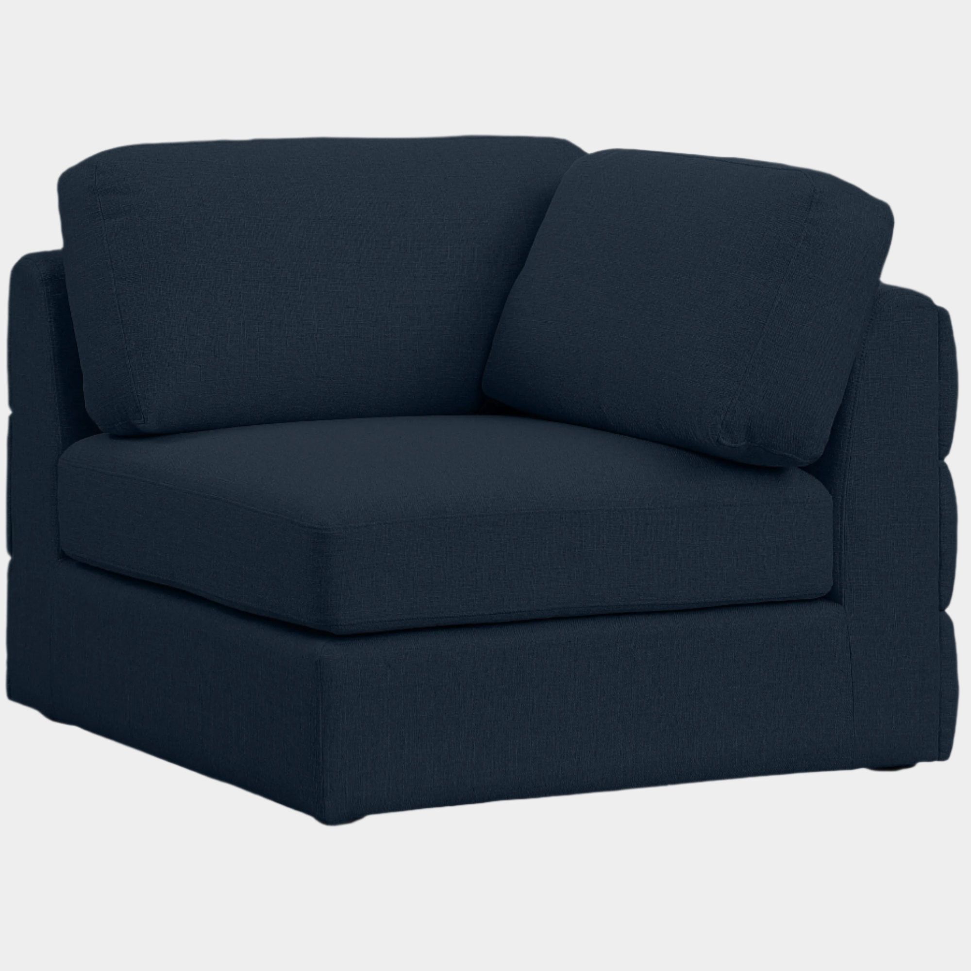 Beckham Linen Textured Fabric Upholstered Corner Modular Chair