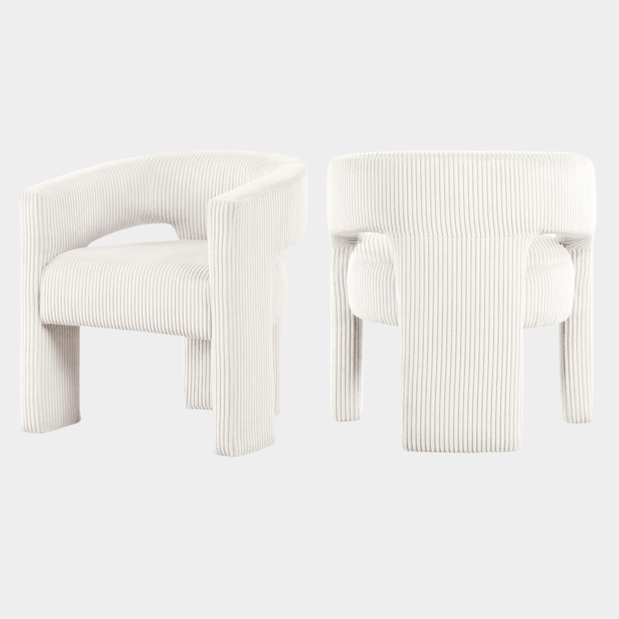 Riz Corduroy Upholstered Accent Chair / Dining Chair