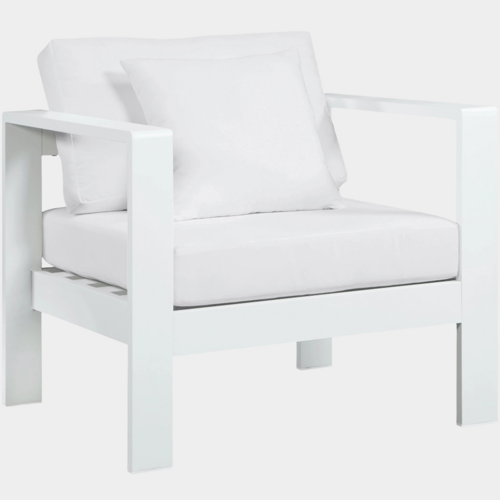 Nizuc Water Resistant Fabric Upholstered Outdoor Patio Arm Chair