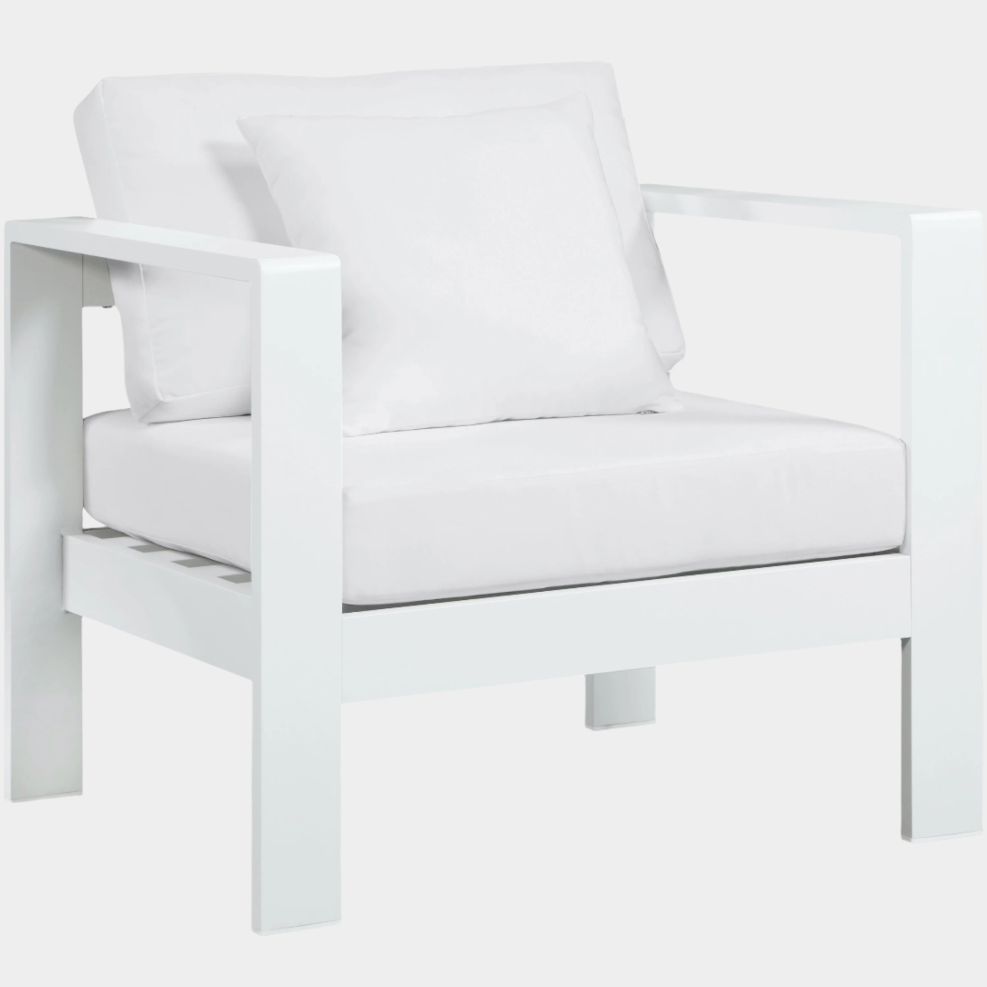 Nizuc Water Resistant Fabric Upholstered Outdoor Patio Arm Chair