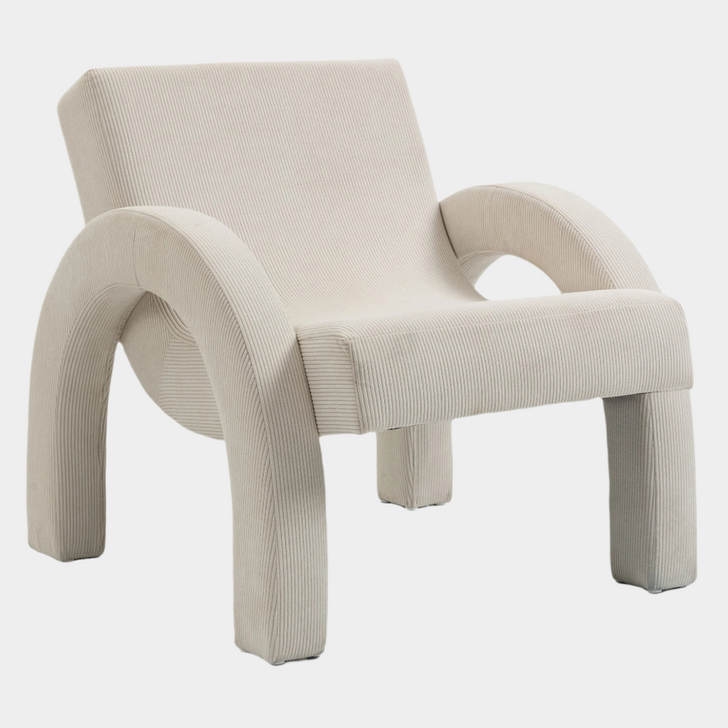 Corduroy Fabric Upholstered Accent Chair
