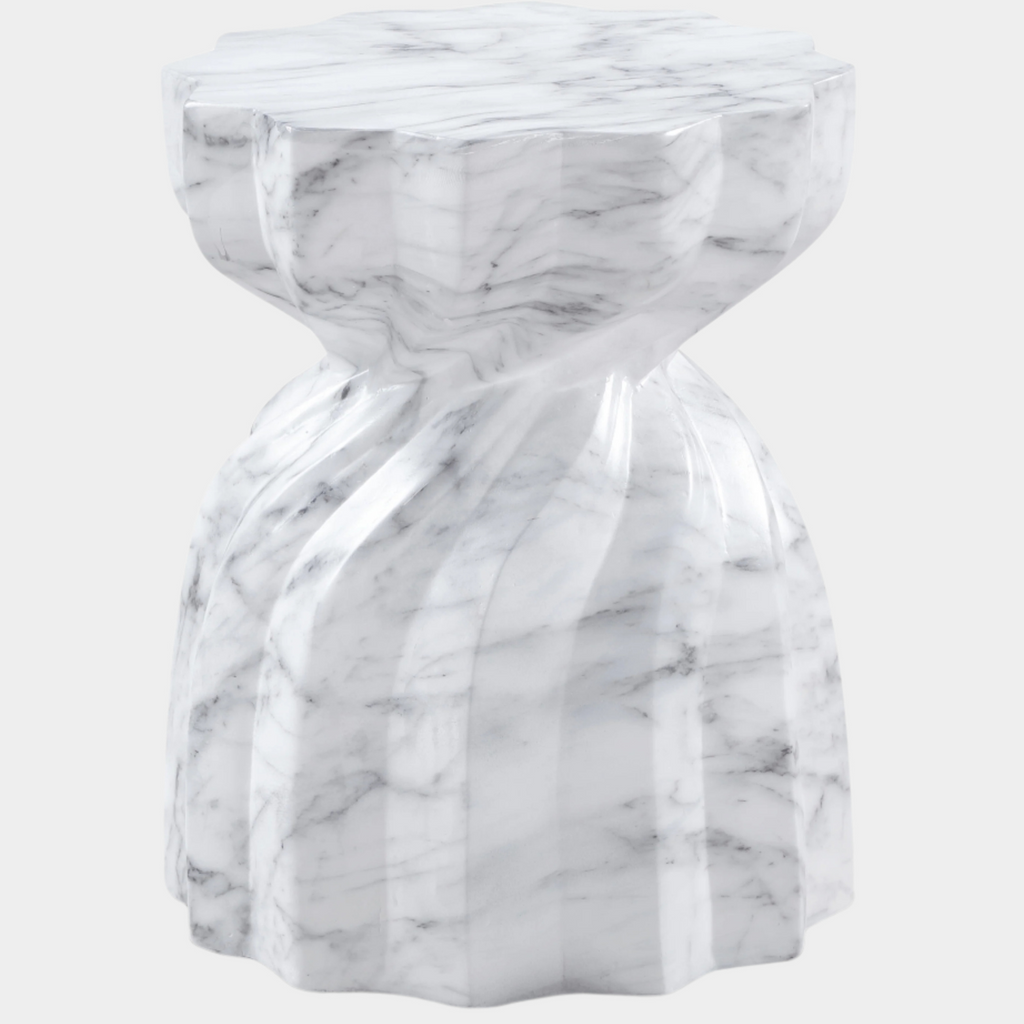 Caserta Marble Finish Indoor / Outdoor Concrete End Table
