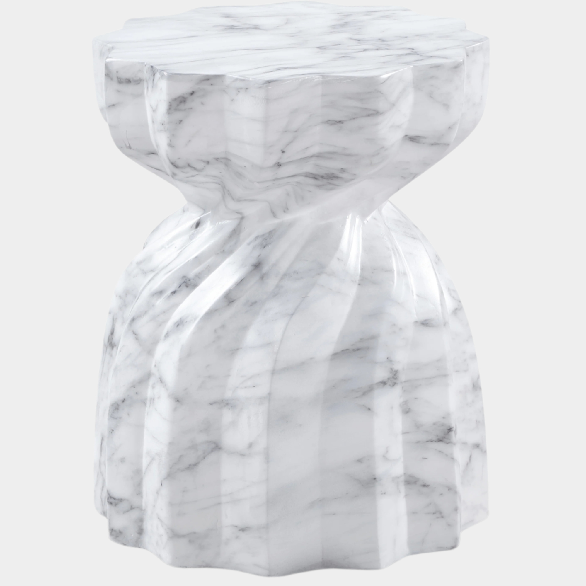 Caserta Marble Finish Indoor / Outdoor Concrete End Table
