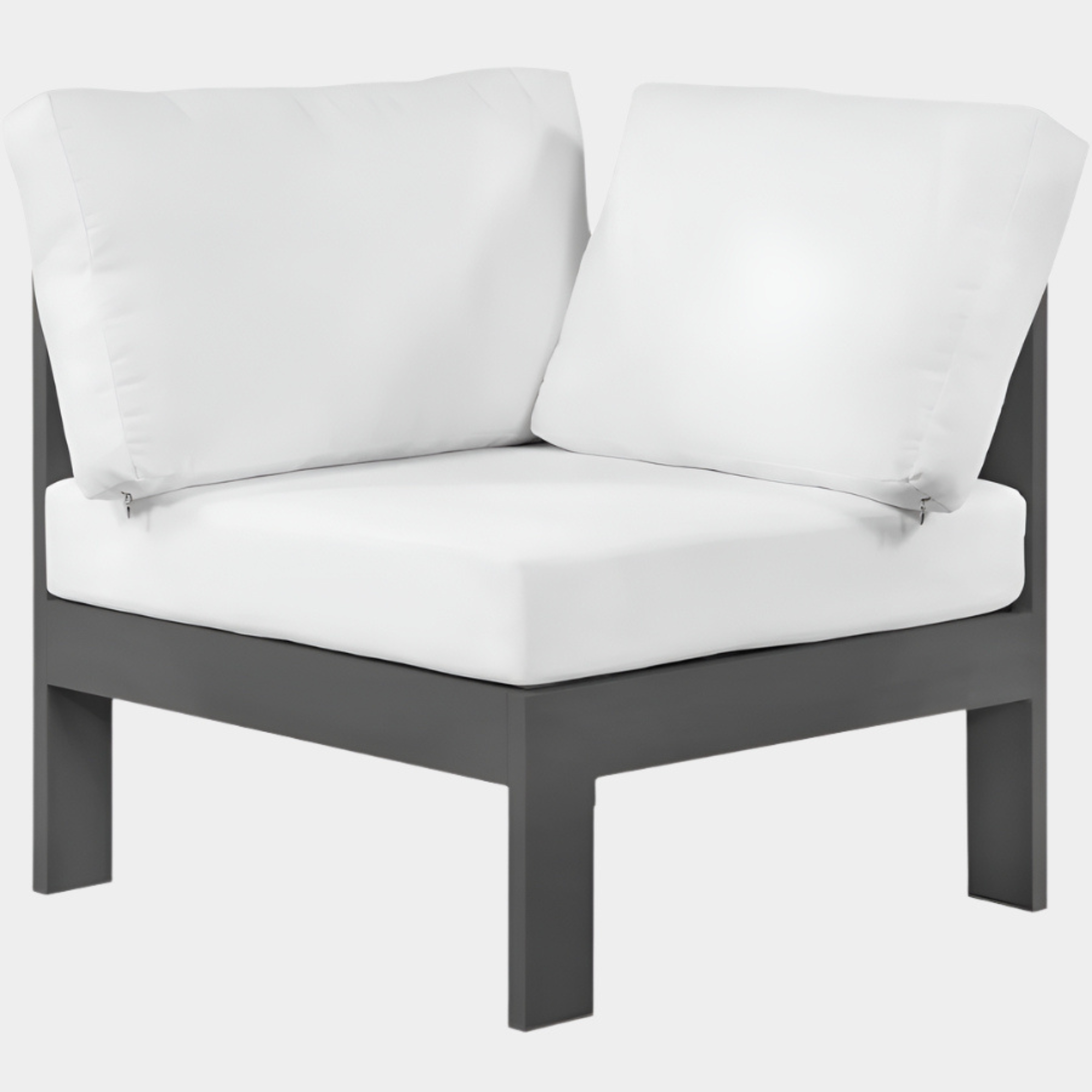 Nizuc Water Resistant Fabric Upholstered Outdoor Patio Modular Corner Chair