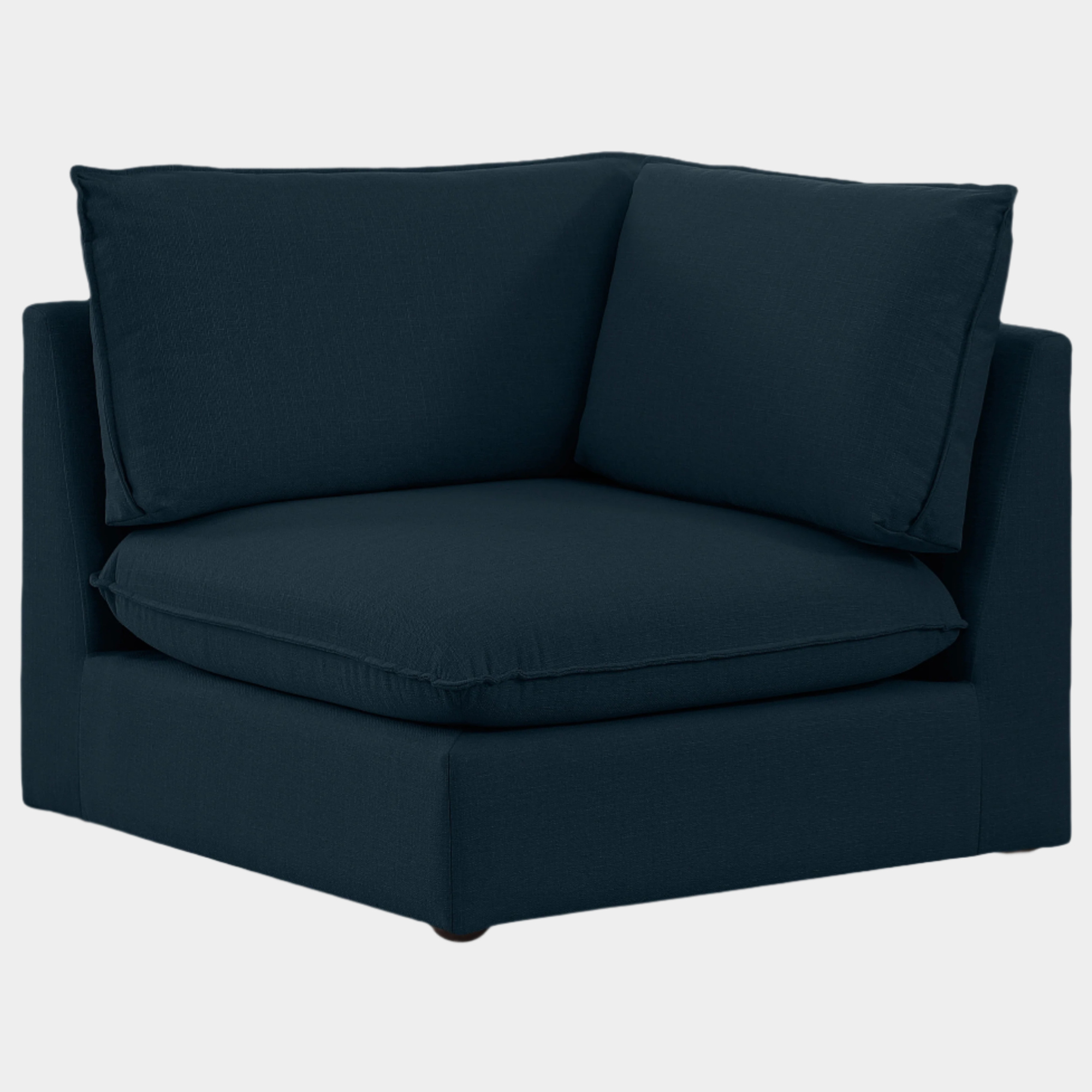 Mackenzie Linen Textured Fabric Upholstered Corner Modular Chair