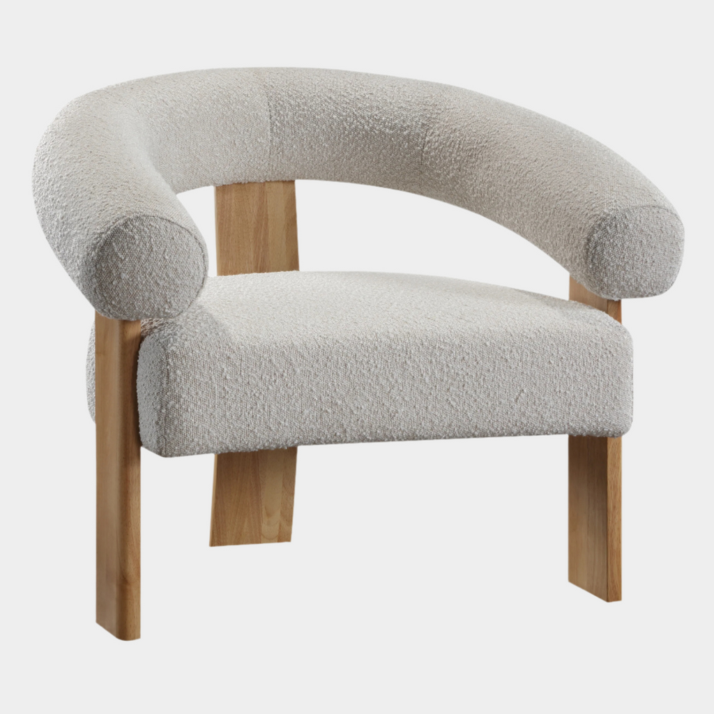 Winston Boucle Fabric Upholstered Accent Chair