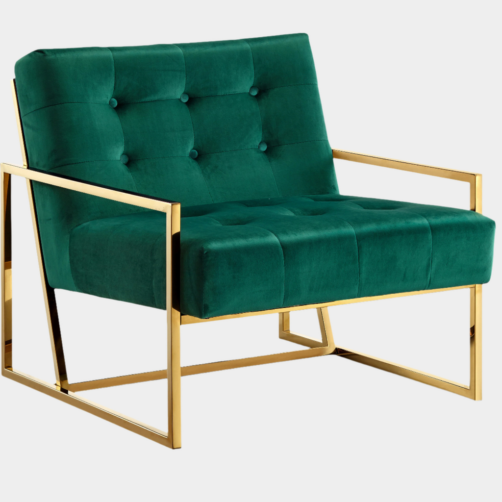 Pierre Velvet Upholstered Accent Chair