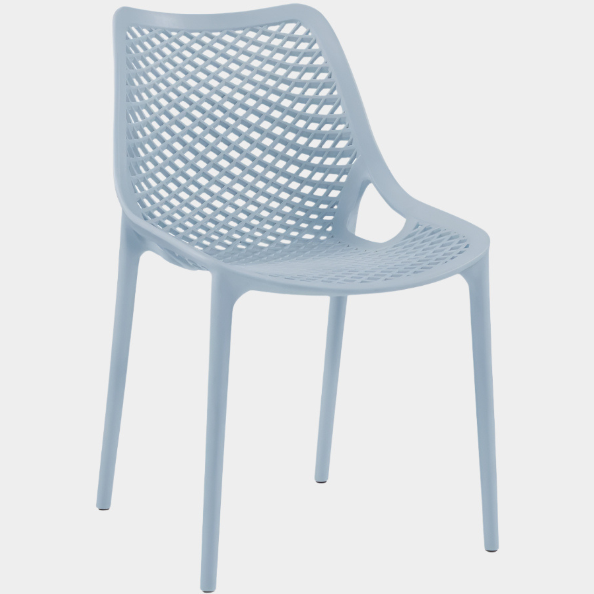 Mykonos Plastic Outdoor Patio Dining Chair - Set of 4