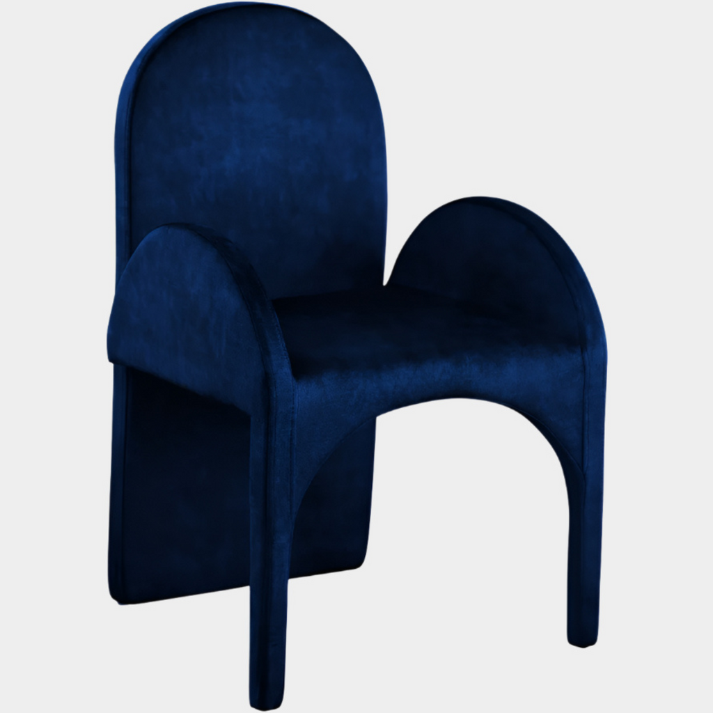 Summer Velvet Upholstered Dining Arm Chair