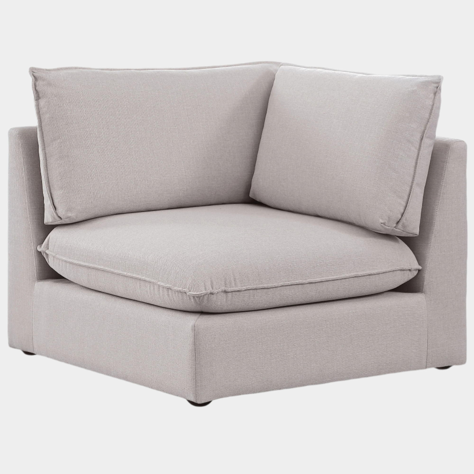 Mackenzie Linen Textured Fabric Upholstered Corner Modular Chair