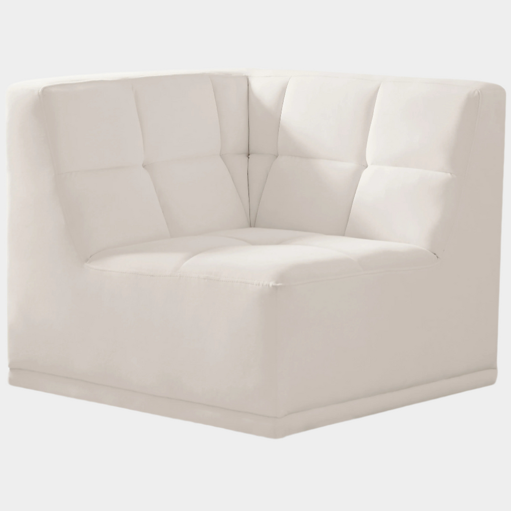 Relax Velvet Upholstered Corner Modular Chair