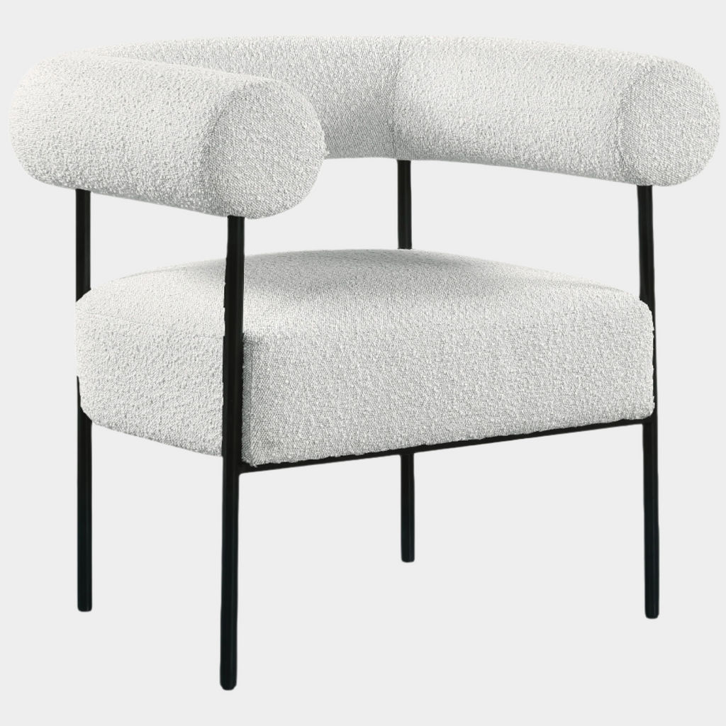 Blake Boucle Fabric Upholstered Accent Chair