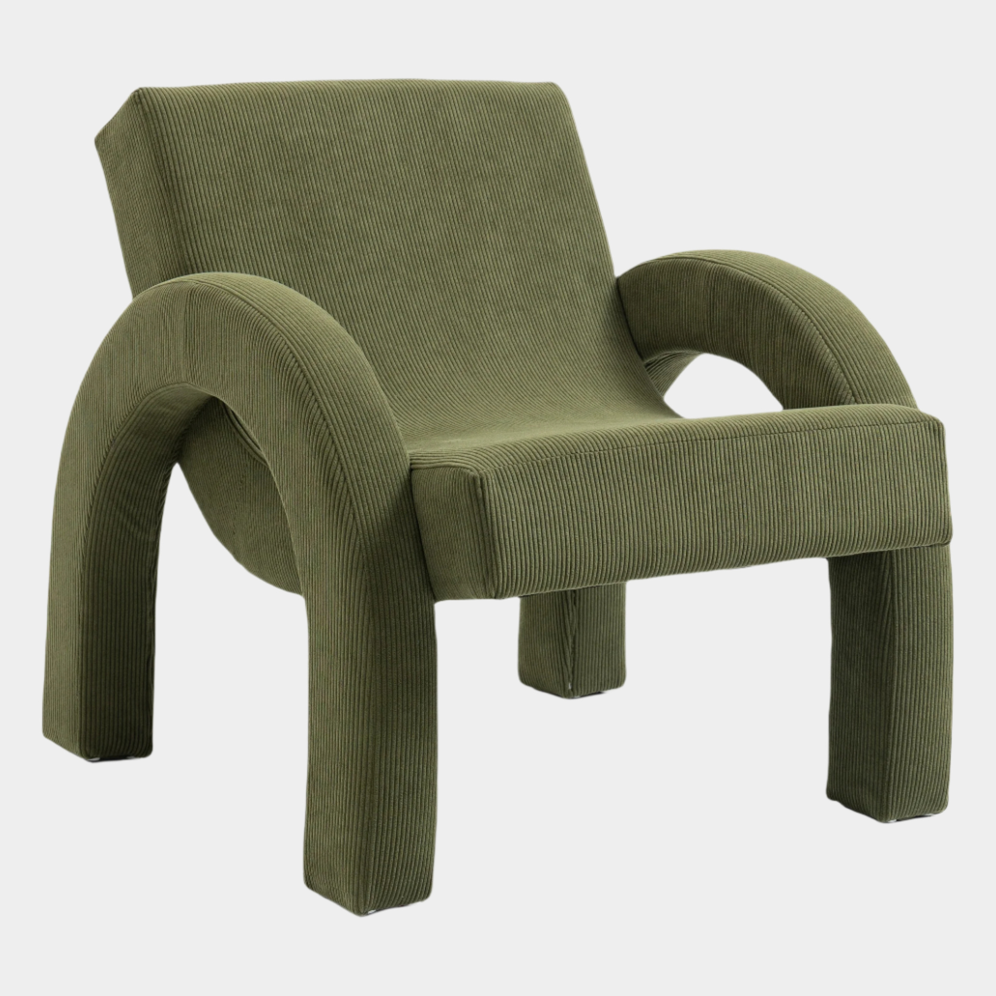 Corduroy Fabric Upholstered Accent Chair