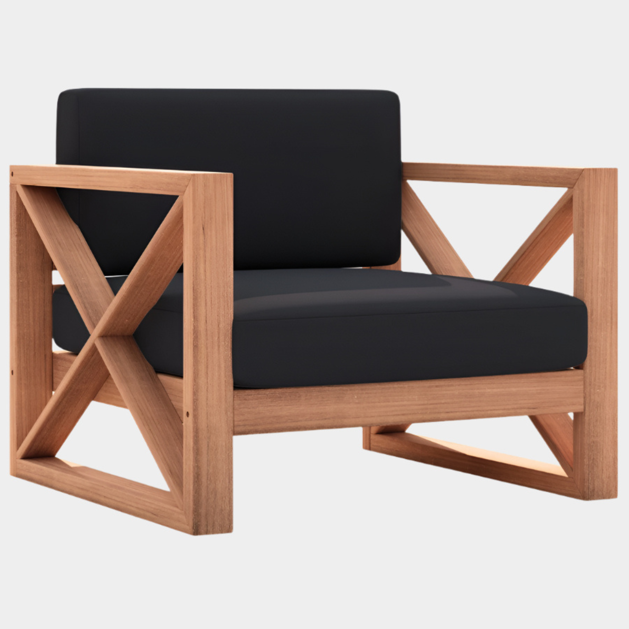 Anguilla Water Resistant Fabric Upholsetered Outdoor Patio Accent Chair
