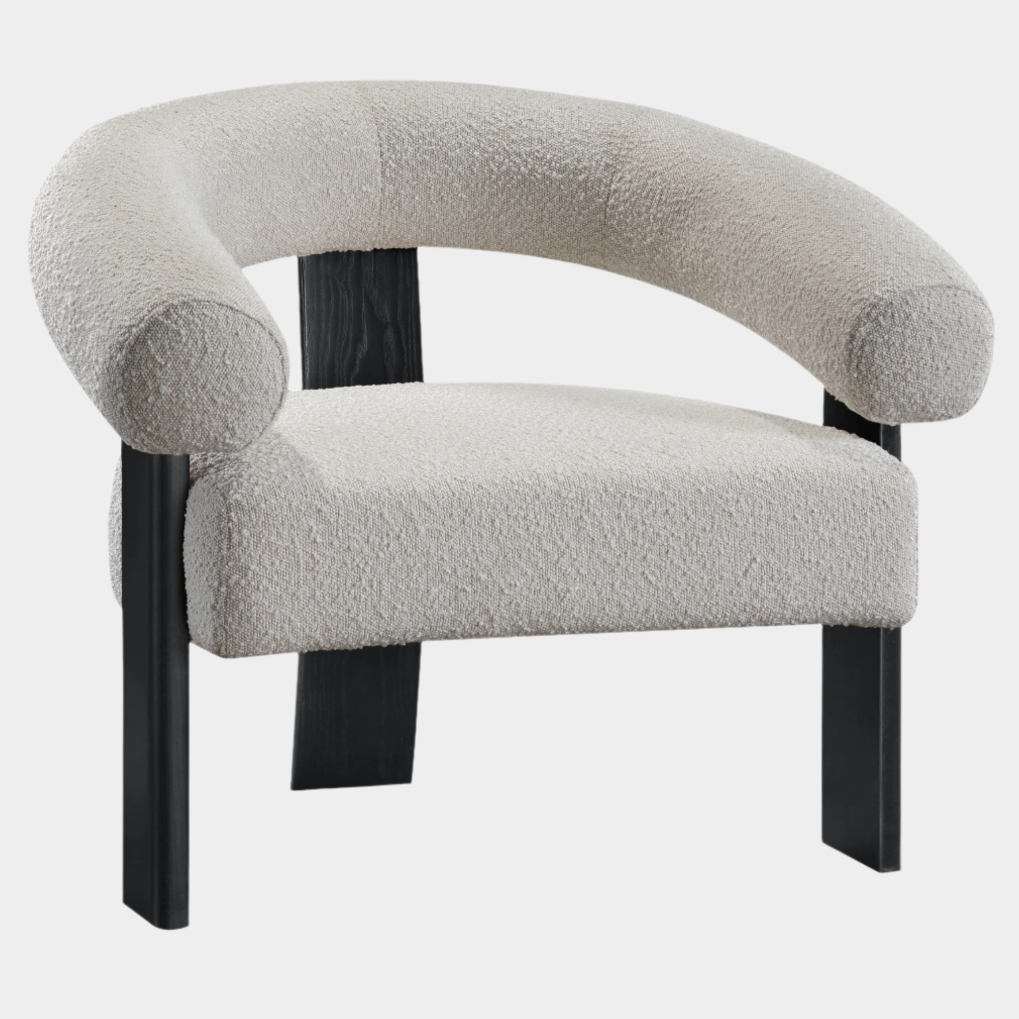 Winston Boucle Fabric Upholstered Accent Chair
