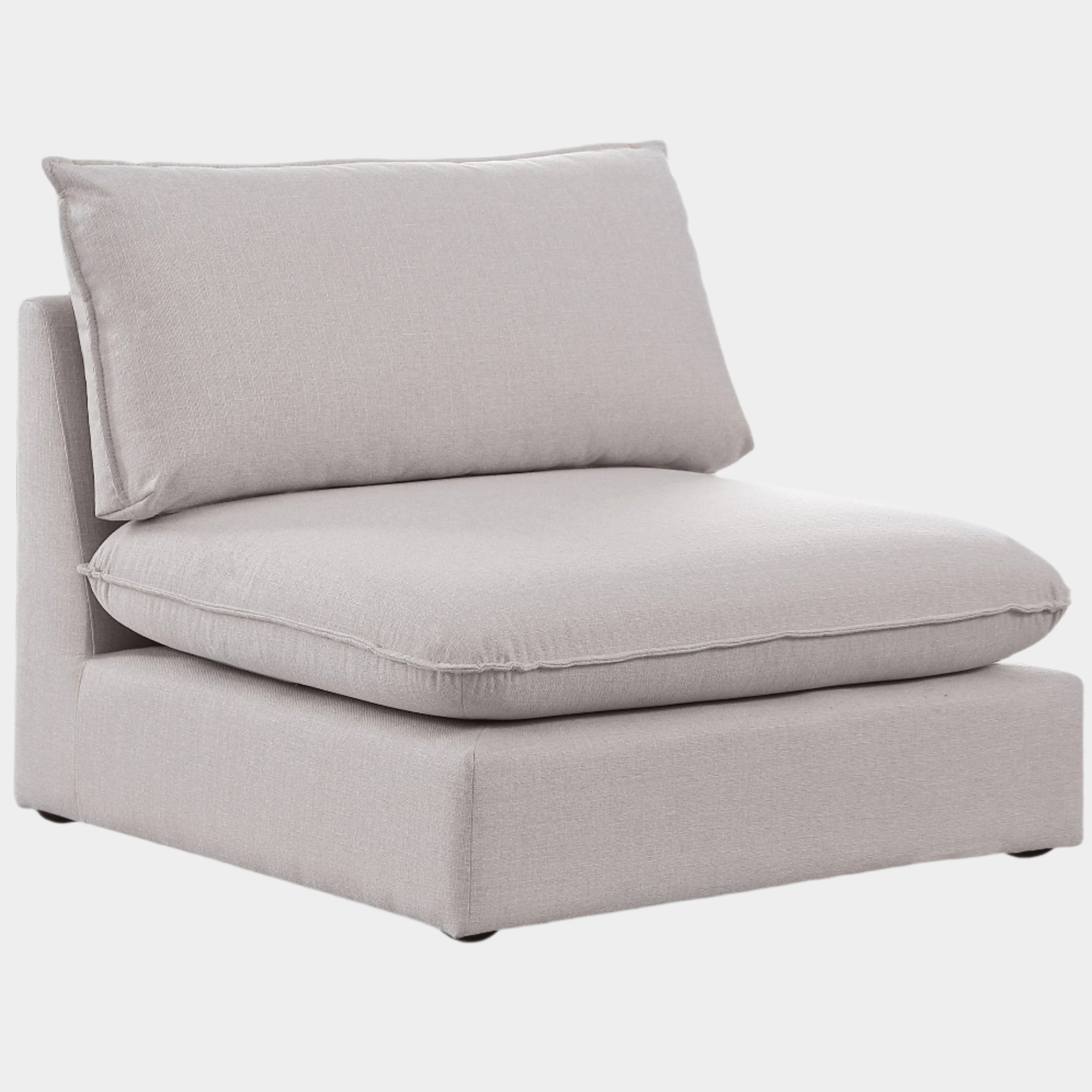 Mackenzie Linen Textured Fabric Upholstered Armless Modular Chair