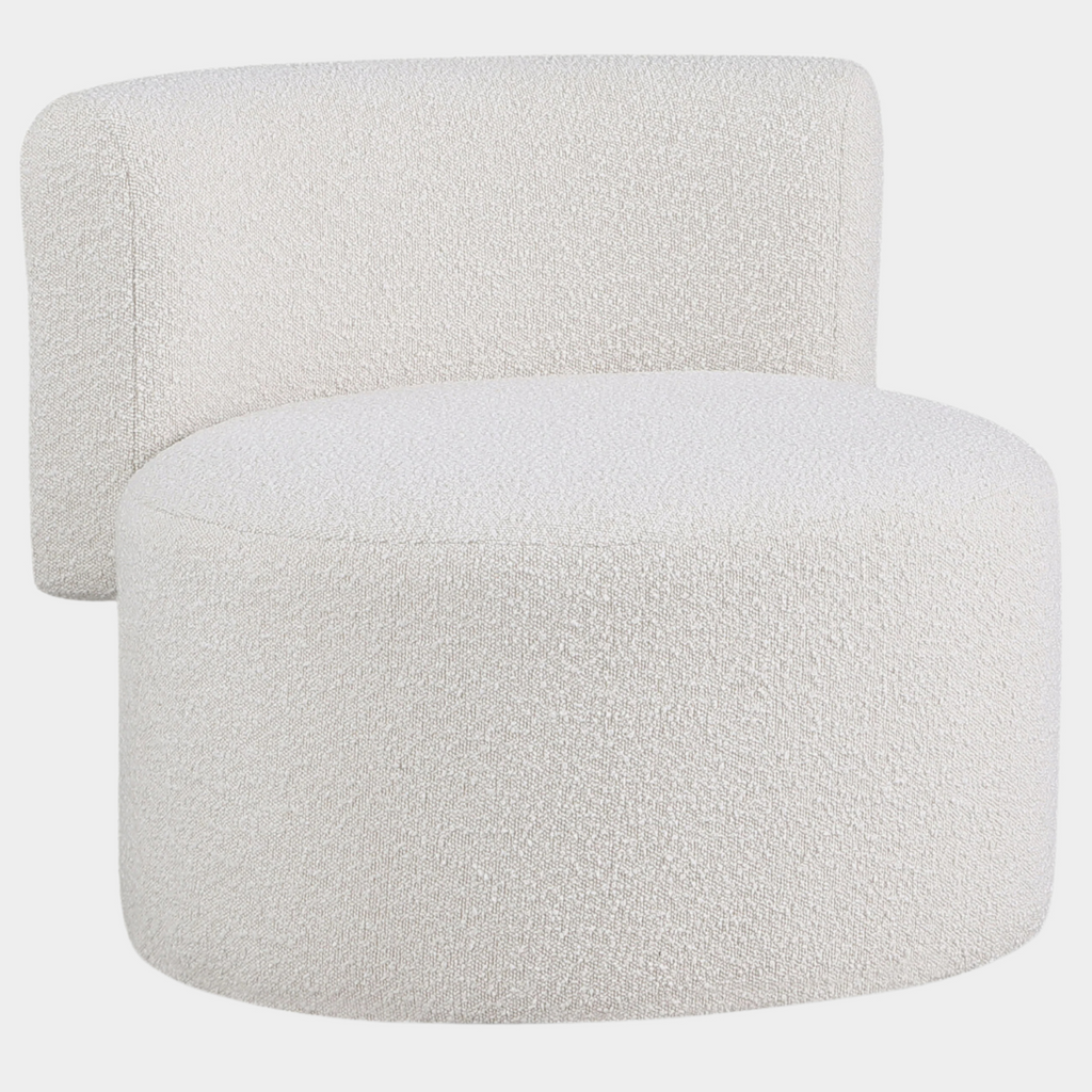 Como Boucle Fabric Upholstered Accent Chair