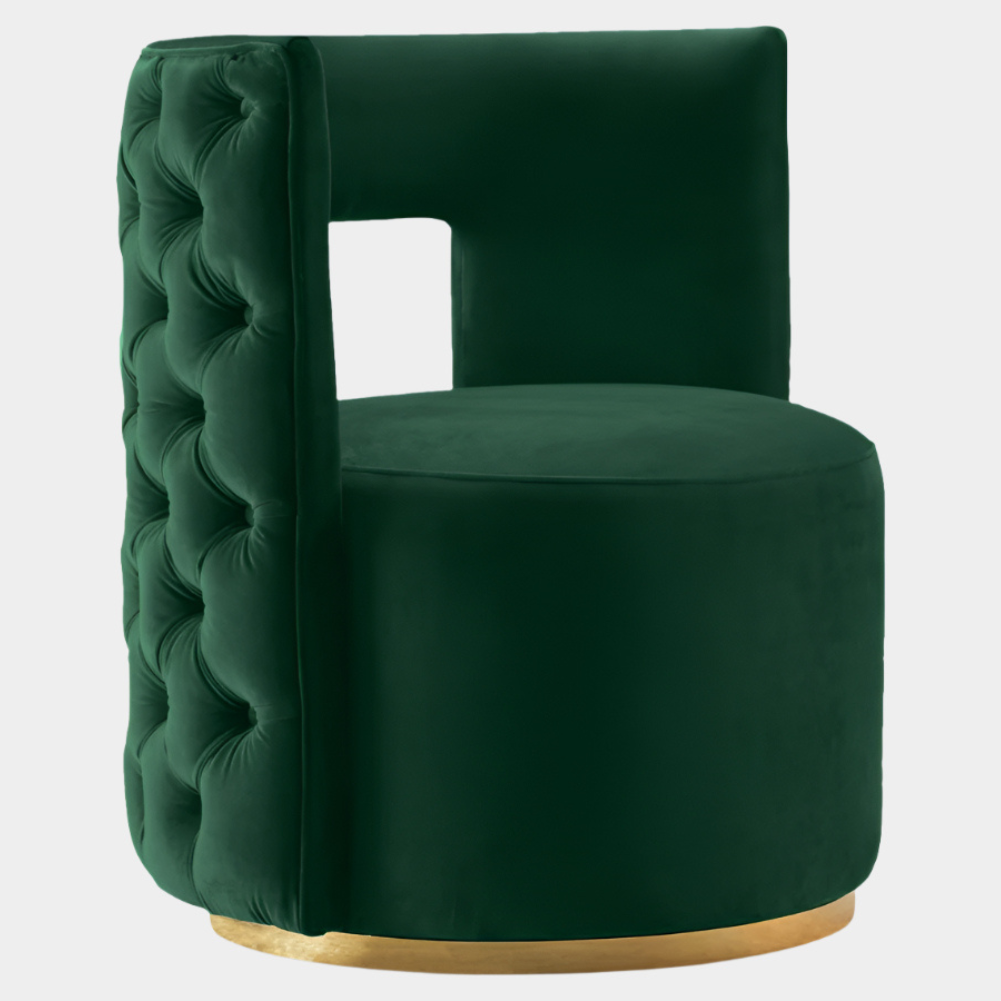 Theo Velvet Upholstered Swivel Accent Chair