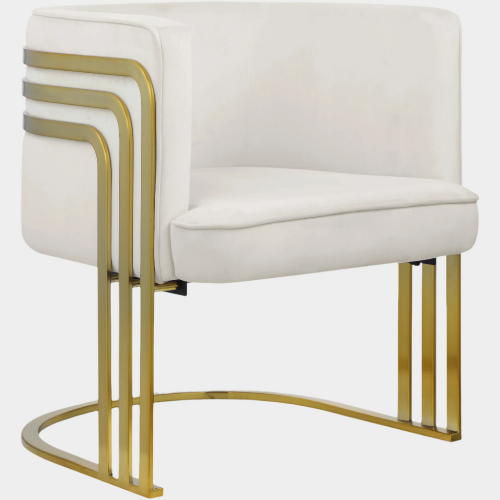 Rays Velvet Upholstered Accent Chair