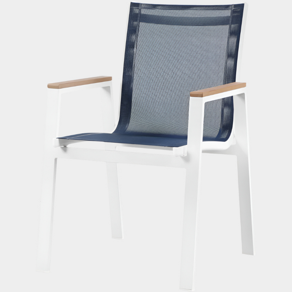 Nizuc Mesh Water Resistant Fabric Outdoor Patio Dining Arm Chair