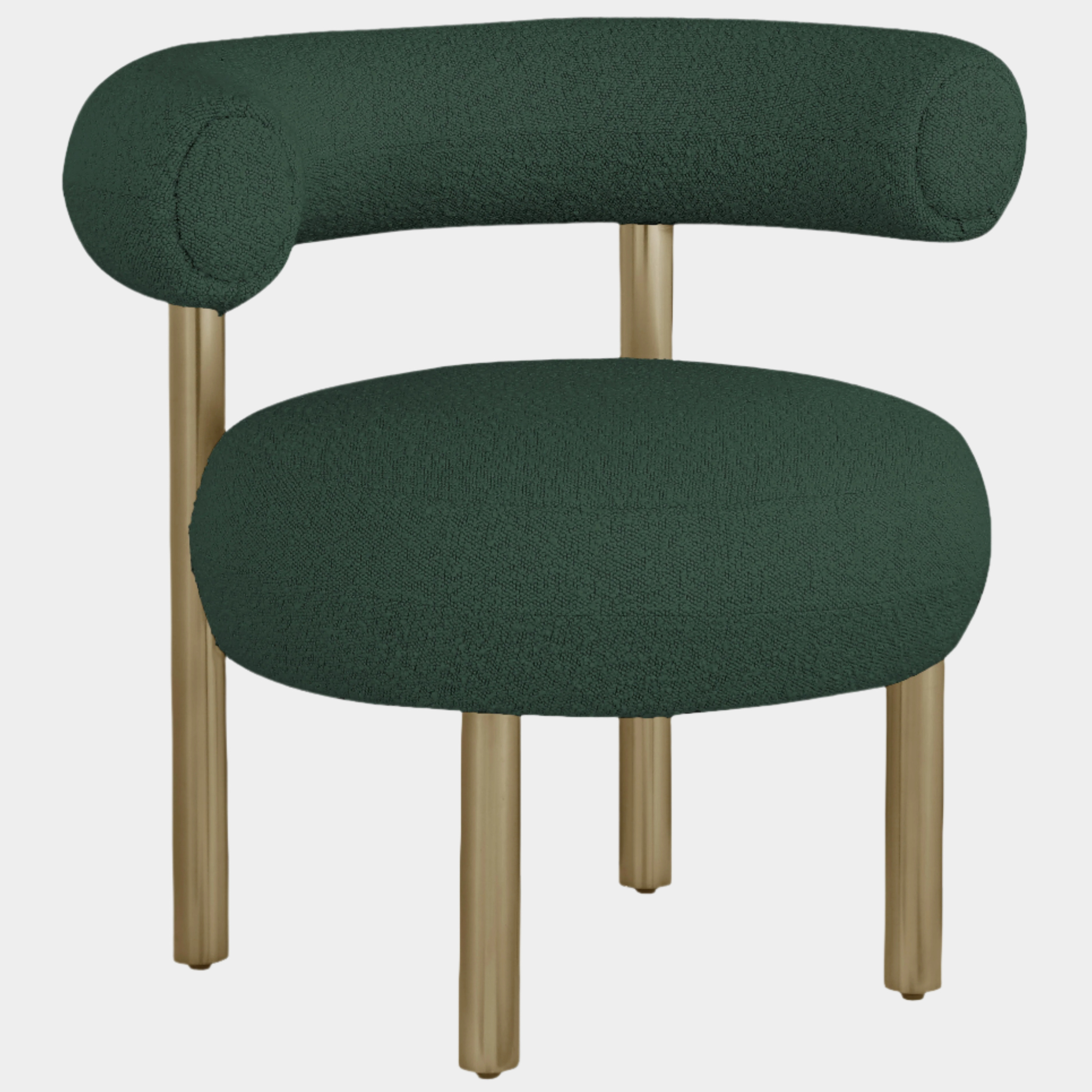 Bordeaux Boucle Fabric Upholstered Accent Chair