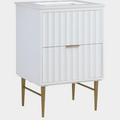 Modernist Engineered Stone Top And Solid Wood Base (brushed gold) Bathroom Vanity