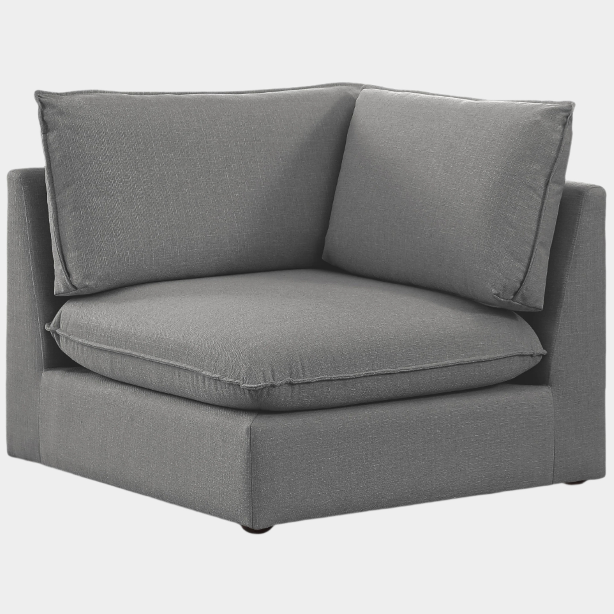 Mackenzie Linen Textured Fabric Upholstered Corner Modular Chair