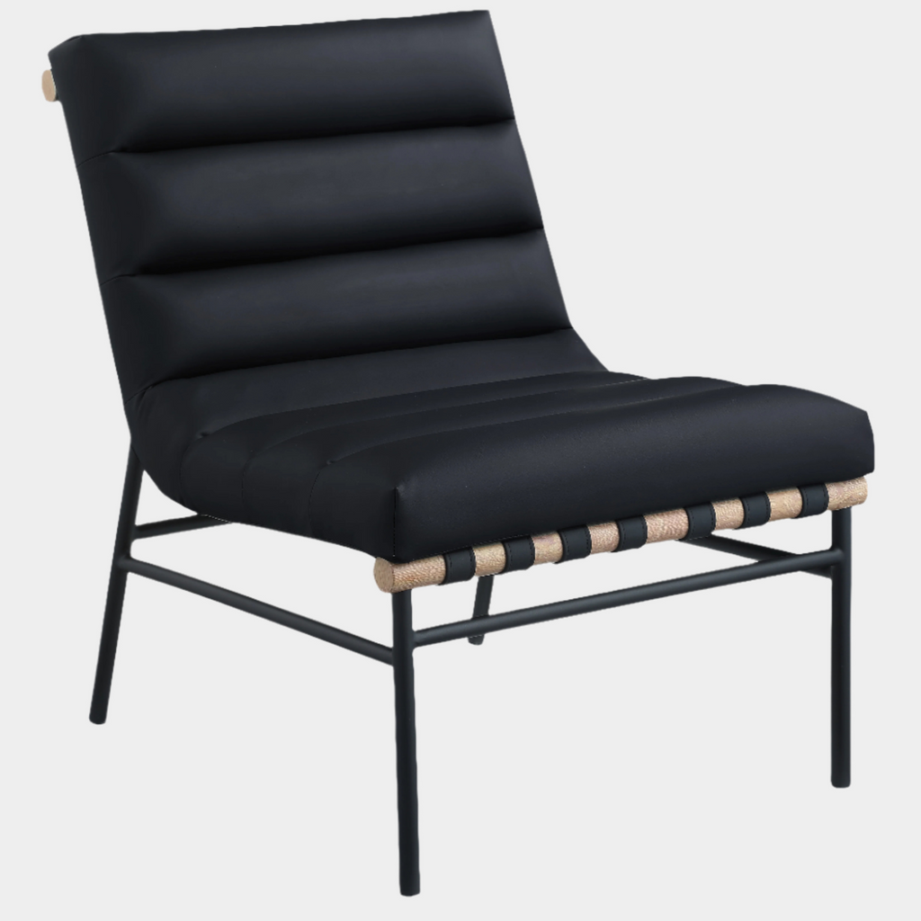 Burke Vegan Leather Upholstered Accent Chair
