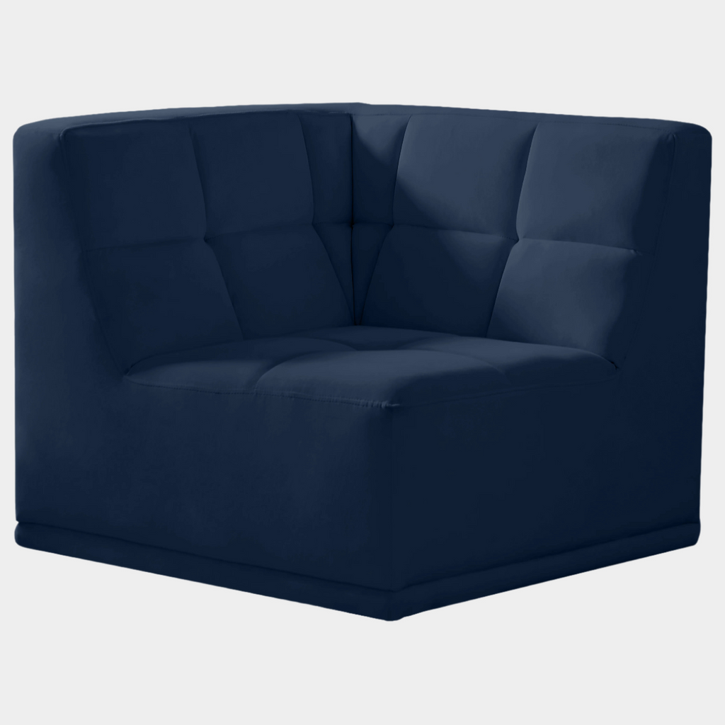 Relax Velvet Upholstered Corner Modular Chair