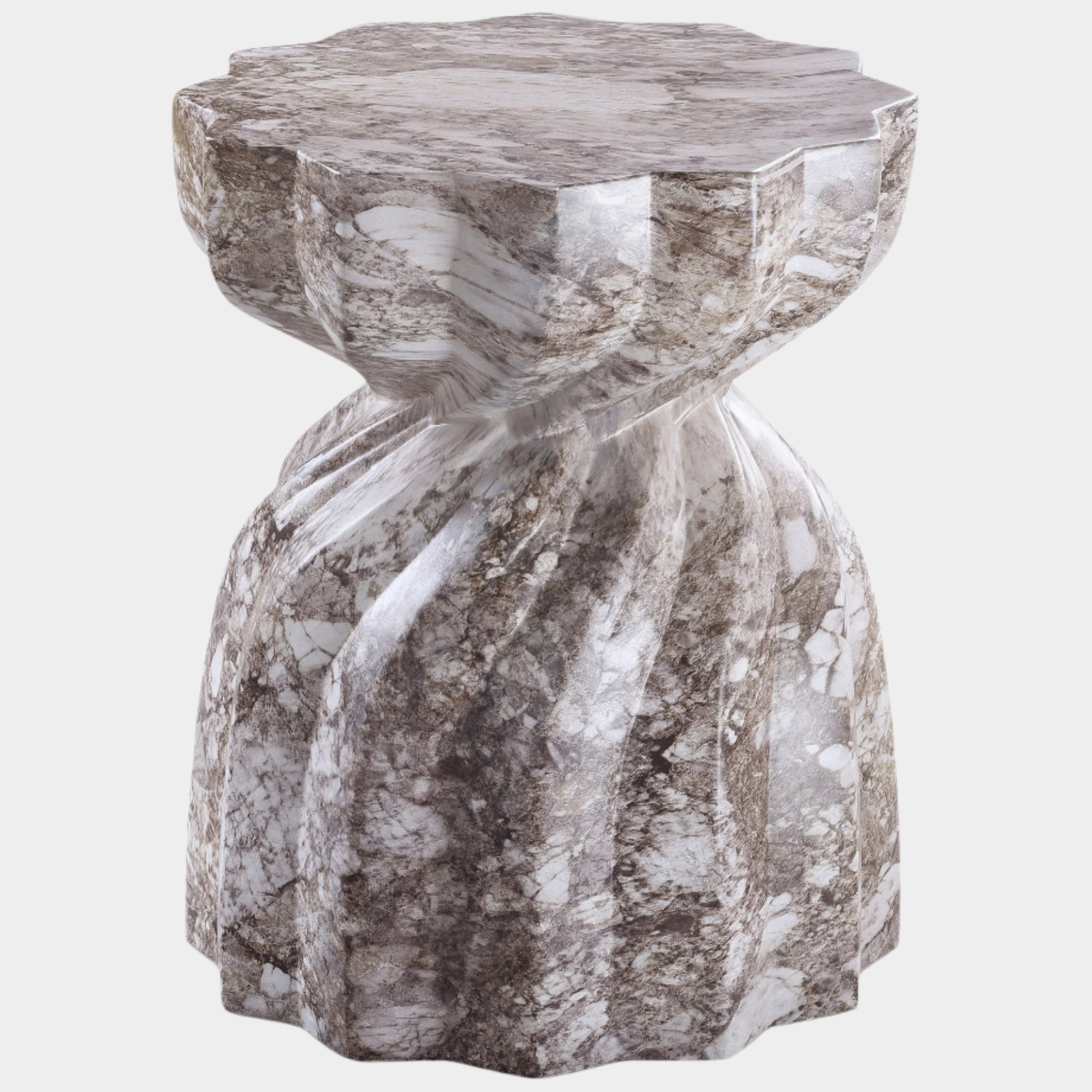 Caserta Marble Finish Indoor / Outdoor Concrete End Table