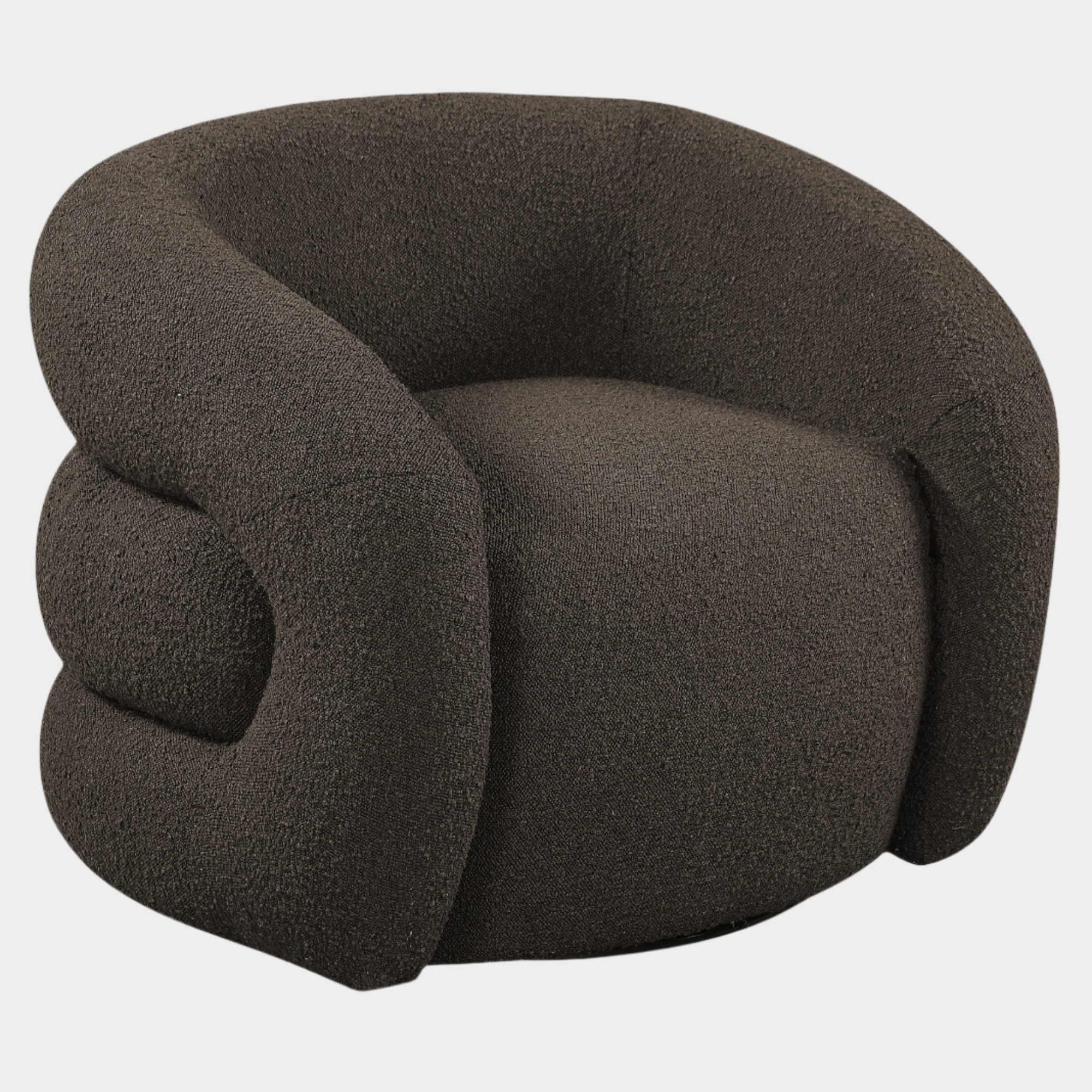 Roxbury Boucle Fabric Upholstered Swivel Accent Chair
