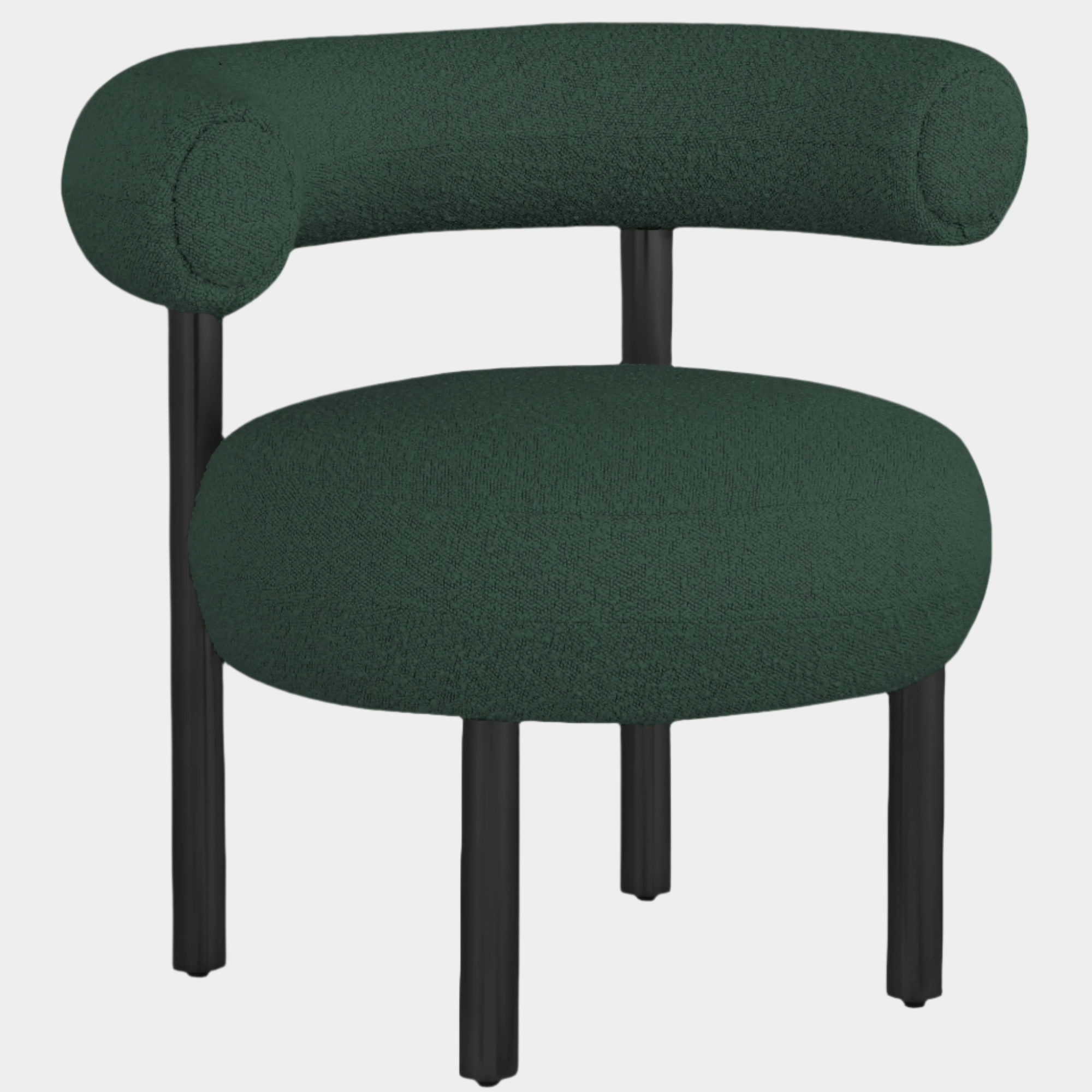 Bordeaux Boucle Fabric Upholstered Accent Chair
