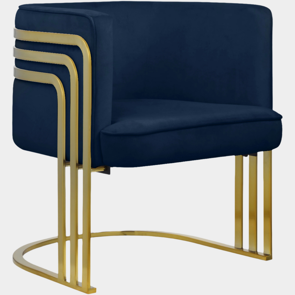 Rays Velvet Upholstered Accent Chair