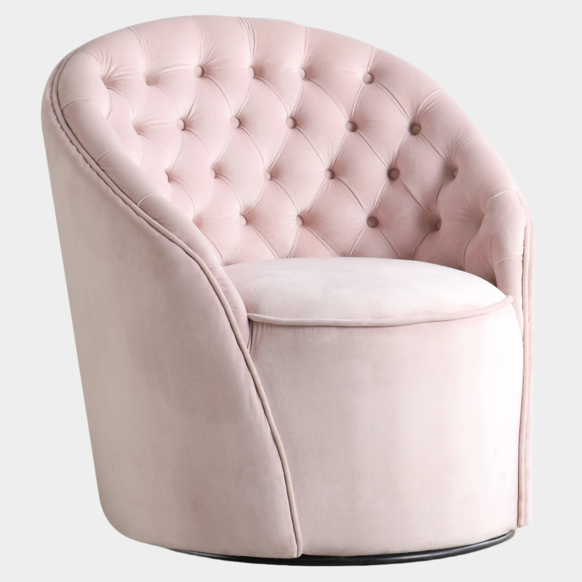 Alessio Velvet Upholstered Swivel Accent Chair