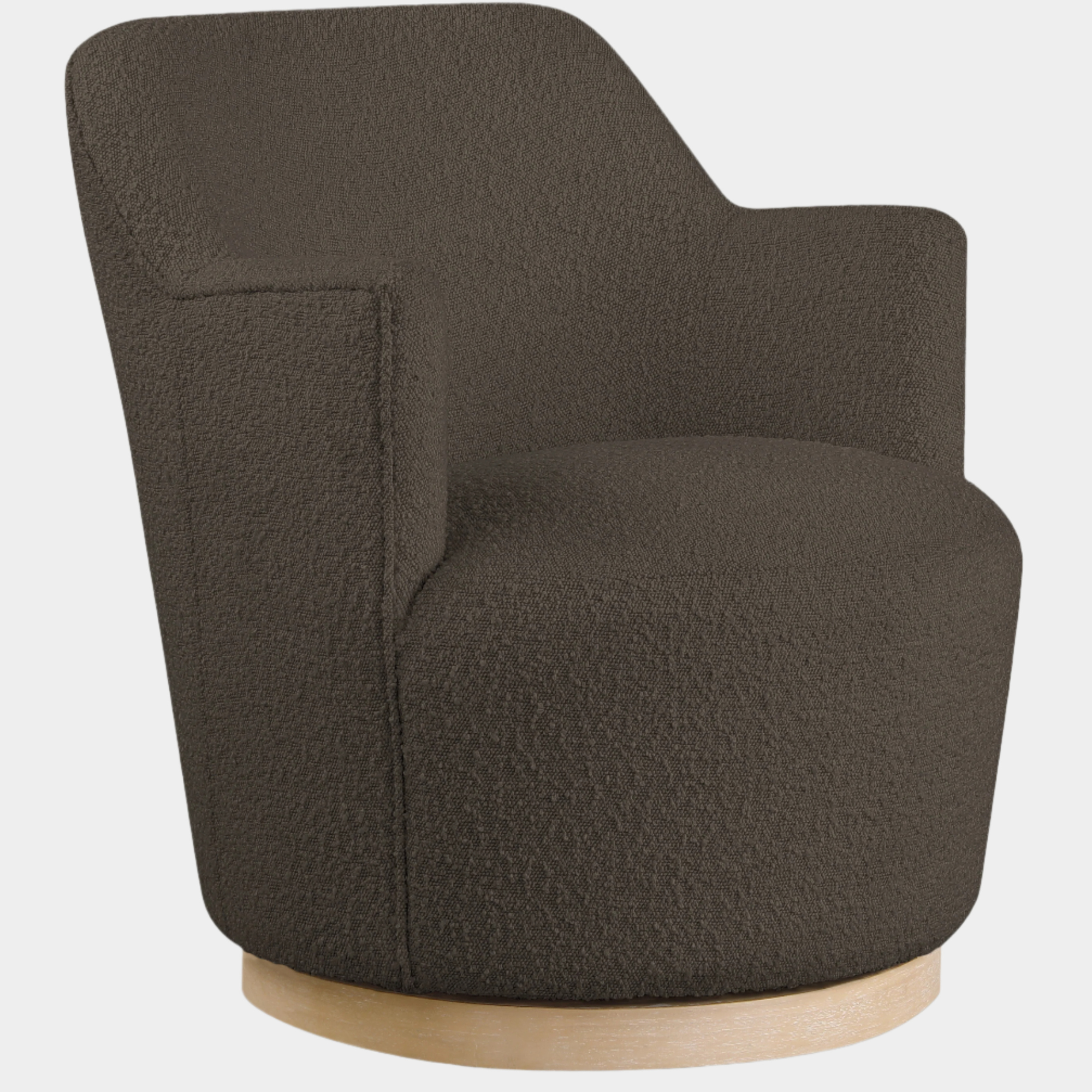 Clarita Boucle Fabric Upholstered Swivel Accent Chair