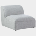 Miramar Linen Textured Fabric Upholstered Armless Modular Chair