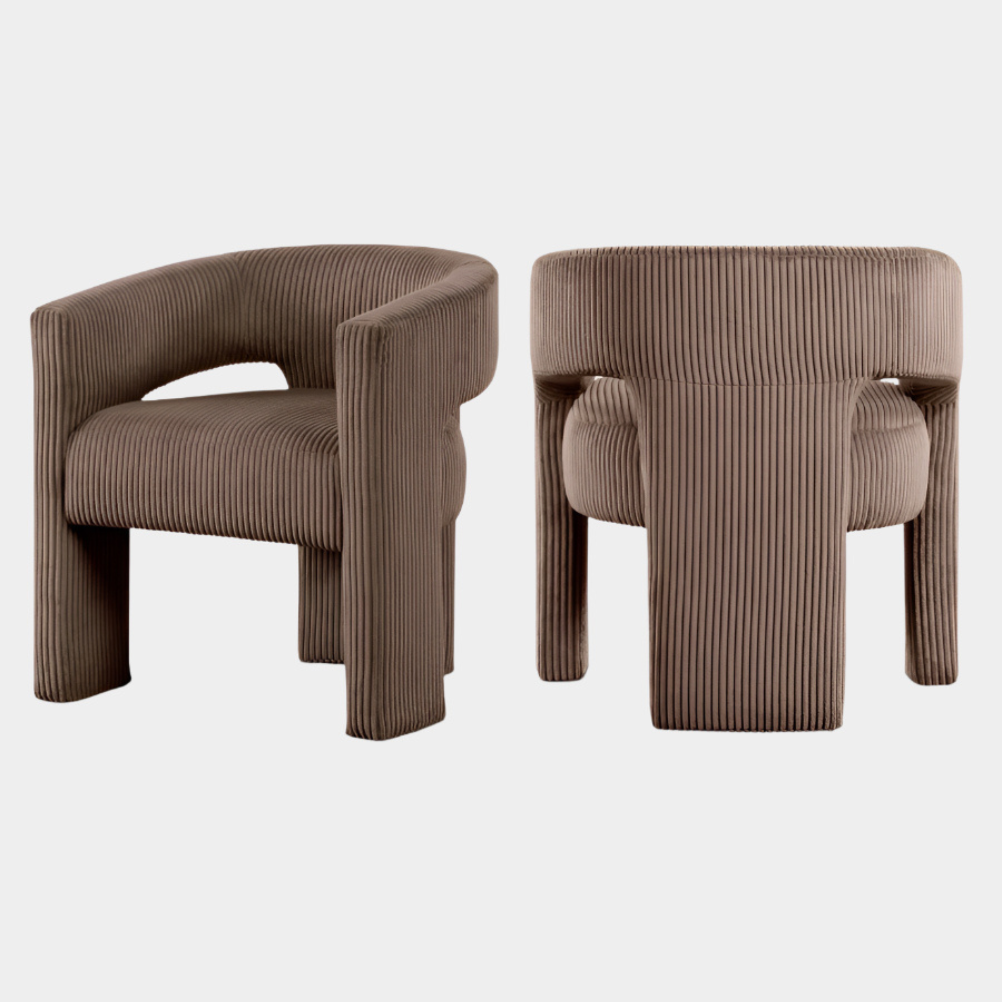 Riz Corduroy Upholstered Accent Chair / Dining Chair